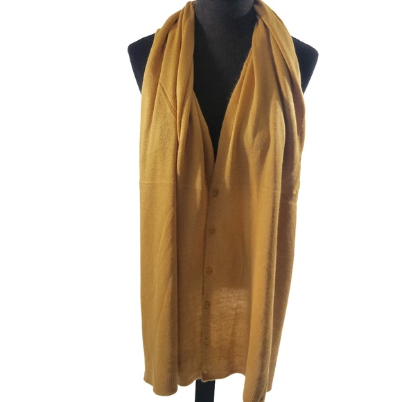 Black Super Soft Convertible Double Button Scarf - Picture 5 of 6